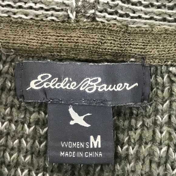 Eddie Bauer Hooded Knit Sweater Women’s Size Medium Pullover Stretch Outdoor - Picture 8 of 10
